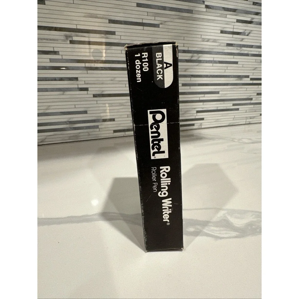 Pentel Rolling‎ Writer Black Liquid Ink Ball Pen Dozen R100 - Only 10 Pens